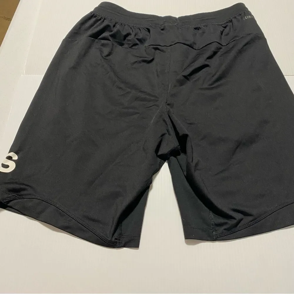 Adidas mens black stretchy athletic shorts running sports  9” Small